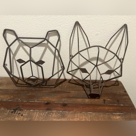 Hobby Lobby Other - Hobby Lobby Geometric Bear and Fox Wall Decor - Black